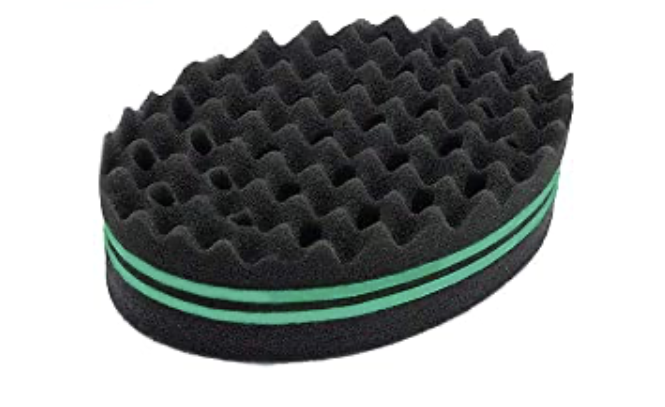 Double-Sided Sponge Green Stripe