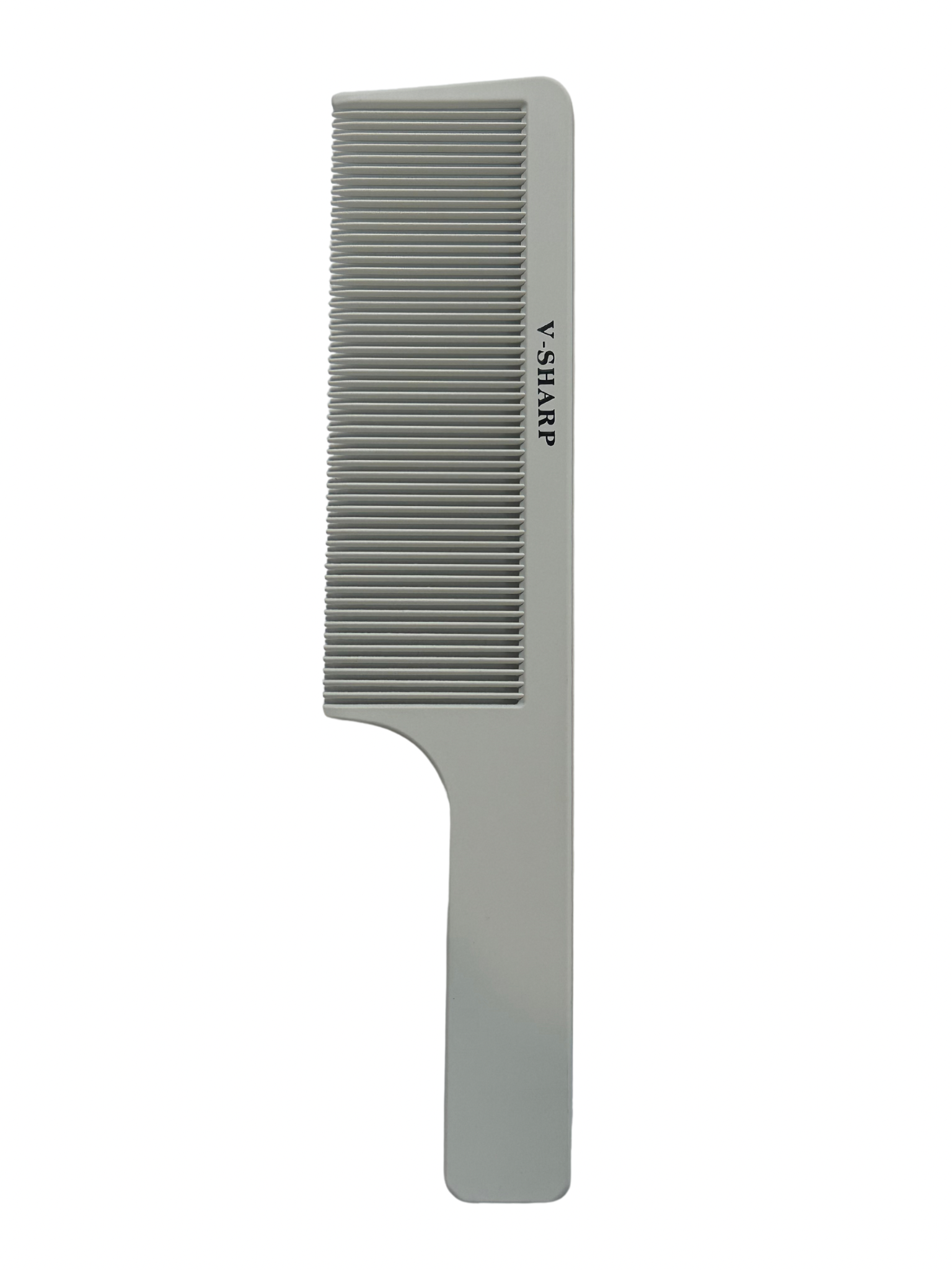V-Sharp White Flat Top Comb