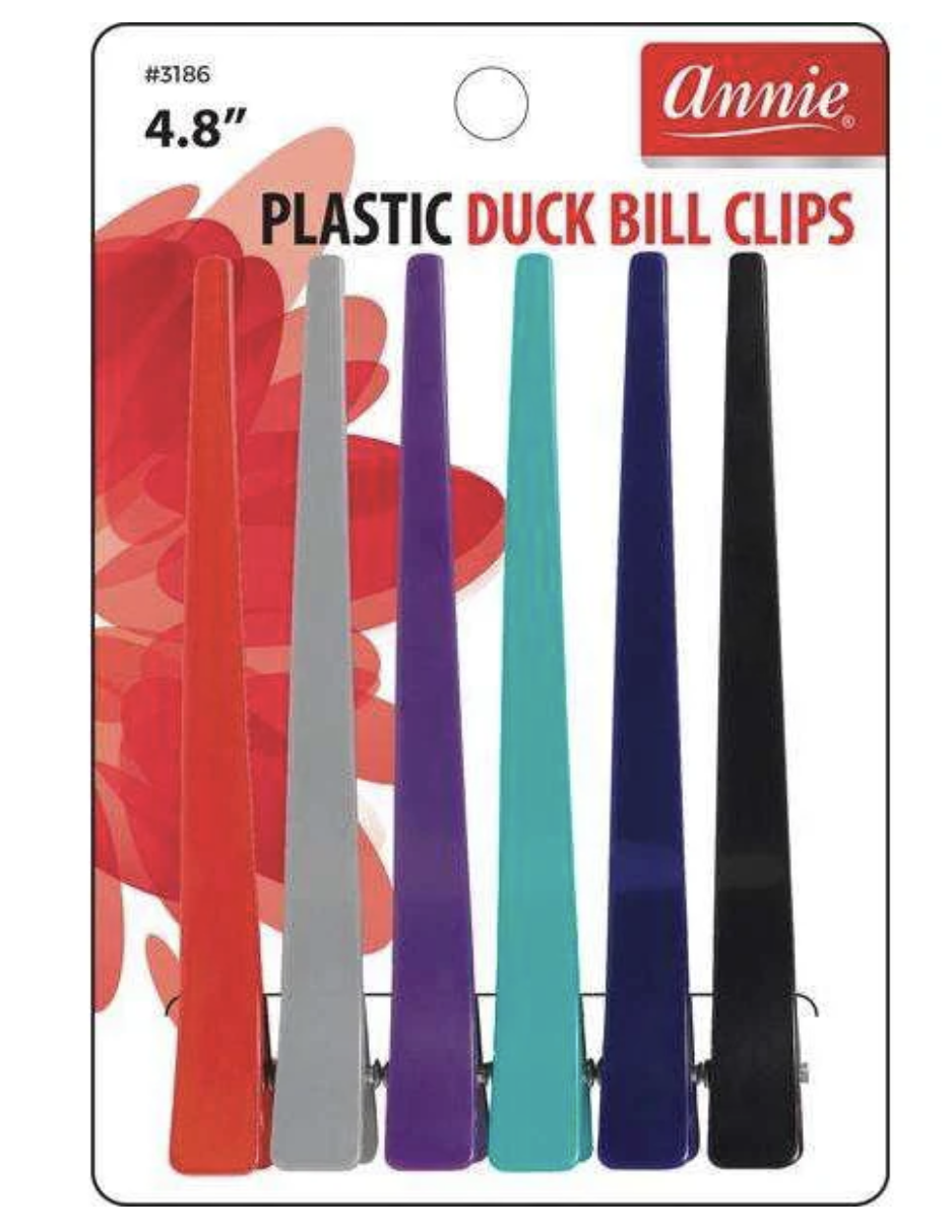 Annie Plastic Duck Bill Clips Colorful