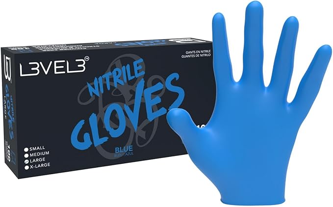 L3VEL 3 Nitrile Gloves Large - Blue